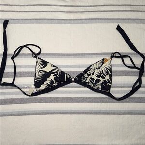 MAAJI reversible navy/ Leaf Print Bikini Top